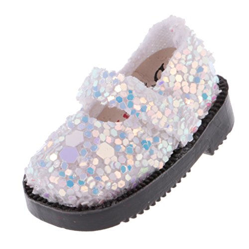 MagiDeal 1 Par 1/6 Zapatos de Muñeca para 12 Pulgadas Blythe Dolls Accesorios de Ropa ACCS - Blanco