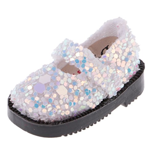 MagiDeal 1 Par 1/6 Zapatos de Muñeca para 12 Pulgadas Blythe Dolls Accesorios de Ropa ACCS - Blanco