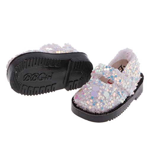 MagiDeal 1 Par 1/6 Zapatos de Muñeca para 12 Pulgadas Blythe Dolls Accesorios de Ropa ACCS - Blanco