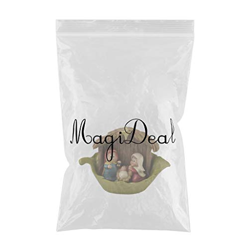 MagiDeal Casa de muñecas Miniatura decoración Elegante Natividad María Jesús estatuas de Resina de la Familia Santa Figuras Decorativas
