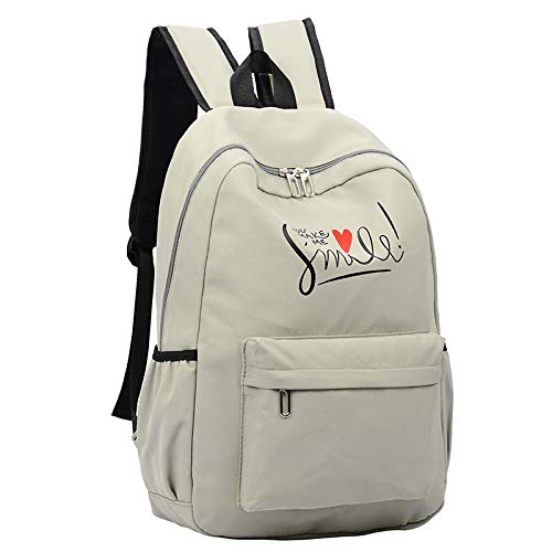MLOPPTE Mochilas escolares para niñas Mujer Mochila Bandolera Niños Mochilas beige