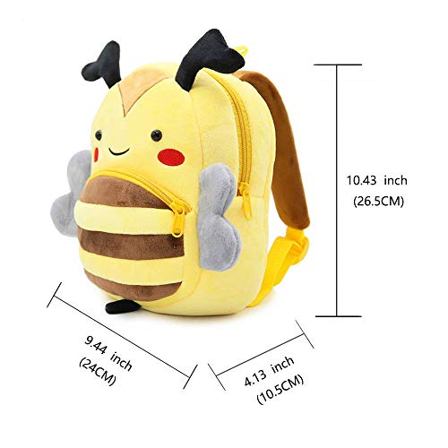 Mochila de Dibujos Animados para Animales, Bolsa para niños pequeños Bolsas Escolares Lindas para niños de 2-5 años, Regalo para niños de jardín de Infantes（Abeja