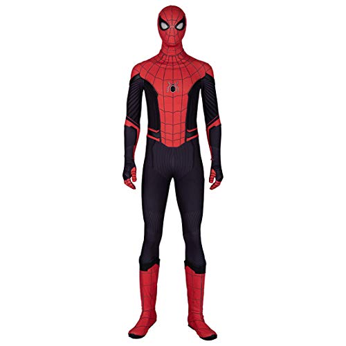 MODRYER Spiderman Traje de superhéroe de Cosplay del Mono Lejos de Home Movie Aficionados Ropa de Halloween Navidad Bodysuit Bodies Soporte personalización,Man/XL183~187cm