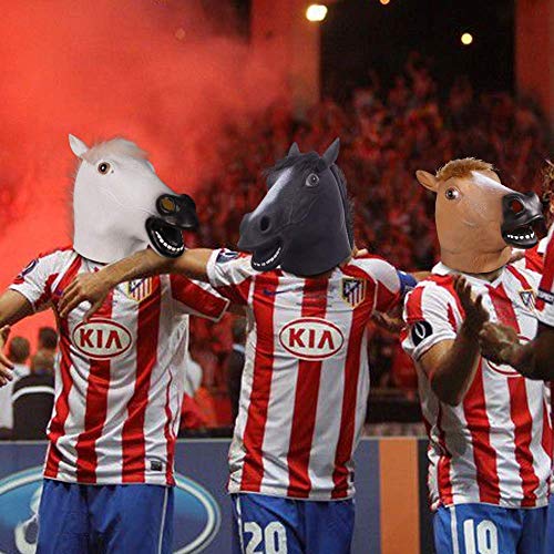 molezu Látex máscaras Marrón Caballo Cabeza Animal para Super Creepy Halloween Fiesta Disfraz Adulto