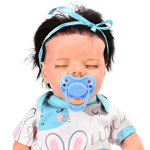 Muñeca Reborn Baby Girl, Vinilo Seguro, Realista, Colección de Regalos de Cumpleaños, Exquisita Decoración con Cinta para el Pelo para Madre, Fiesta, Actividades Familiares