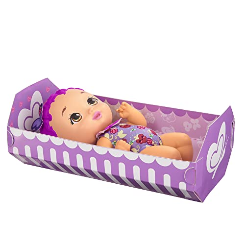 My Garden Baby Come Bayas Frambuesa Muñeco de Juguete con alas de Mariposa, Boca Cambia de Color, Regalo para niñas y niños +18 Meses (Mattel GYP00)