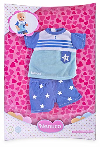 Nenuco Ropita Casual 35cm. Camiseta y pantalón azul con estrellitas (Famosa) (700013822)