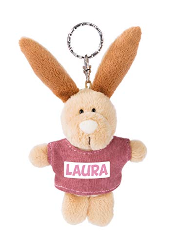 NICI 44633 - Llavero de conejo con camiseta Laura (10 cm), color beige