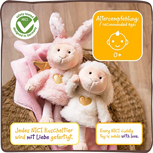 NICI- Oveja Ángel de la Guarda La La Lammie en caja regalo 30cm, Color blanco y dorado (47555)