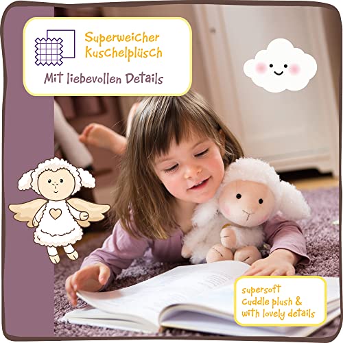 NICI- Oveja Ángel de la Guarda La La Lammie en caja regalo 30cm, Color blanco y dorado (47555)