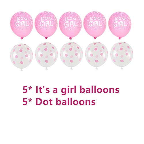 Niñas Baby Shower Girl Baby Shower Girl Baby Shower Deko Baby Shower Deko Baby Shower Deko Girl Girl Pink Girlande Helium Ballon Baby Girl Globos de látex recién nacido Globos