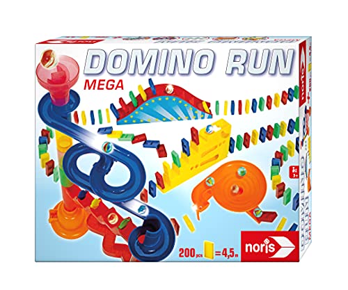 noris Domino Run Mega 606065647 - Juego de 200 Piedras (canicas, trayectoria y Otros Accesorios, a Partir de 3 años)