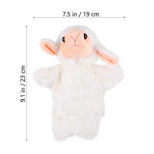 NUOBESTY Marionetas de mano de animales de ovejas blancas para juego imaginativo de simulación de juego de brotes de cuentos preescolares juego imaginativo