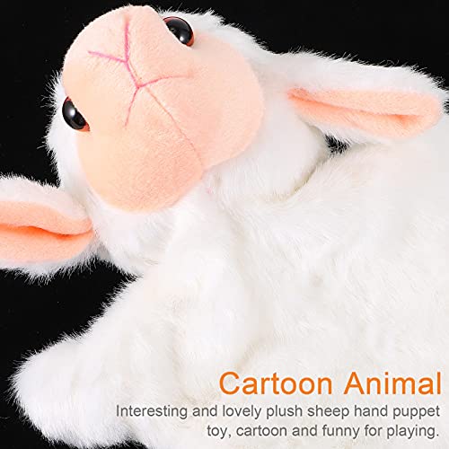 NUOBESTY Marionetas de mano de animales de ovejas blancas para juego imaginativo de simulación de juego de brotes de cuentos preescolares juego imaginativo