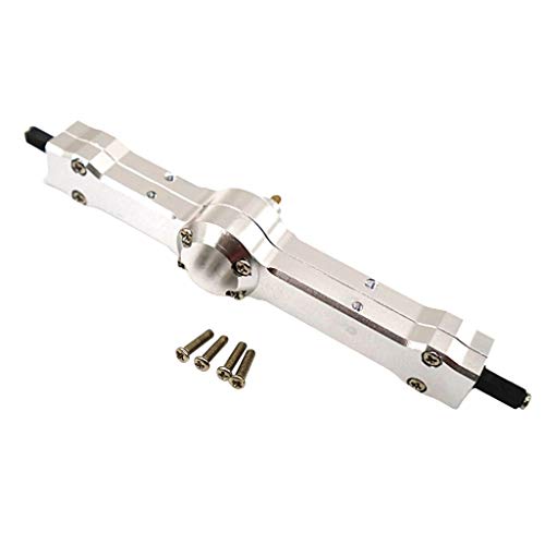 P Prettyia Caja Engranaje Trasera Rear Gear Box de Pieza de Repuesto para Modelos de Autos RC 1/12 de Rock Crawler. - Plata