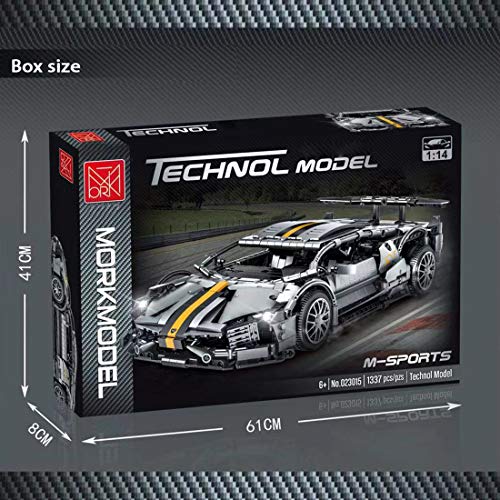 PANQI Kit de construcción de Coche Deportivo Technic para Lamborghini Murcielago 1329 Piezas Modelo de Ladrillos de Coche de Carreras de superdeportivo Compatible con Lego Technic