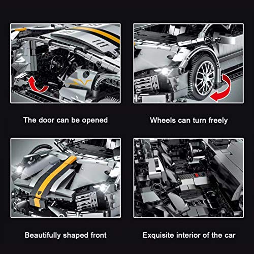 PANQI Kit de construcción de Coche Deportivo Technic para Lamborghini Murcielago 1329 Piezas Modelo de Ladrillos de Coche de Carreras de superdeportivo Compatible con Lego Technic