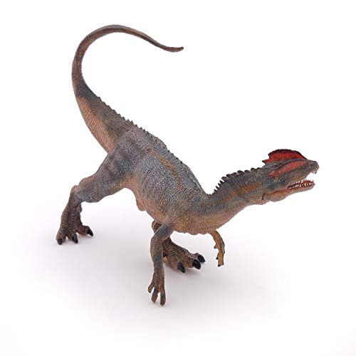 Papo (2055035 Dilophosaure, Figura de Dinosaurio Pintada a Mano, Multicolor