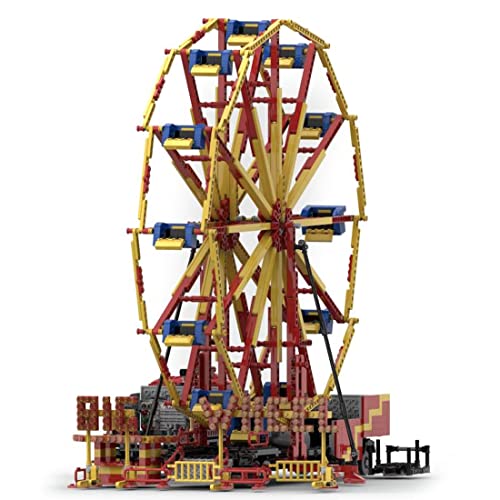 Parque de atracciones, 2206 piezas + modelo de rueda gigante, MOC-58005, DIY gran parque de ocio para niños y niñas dinámico