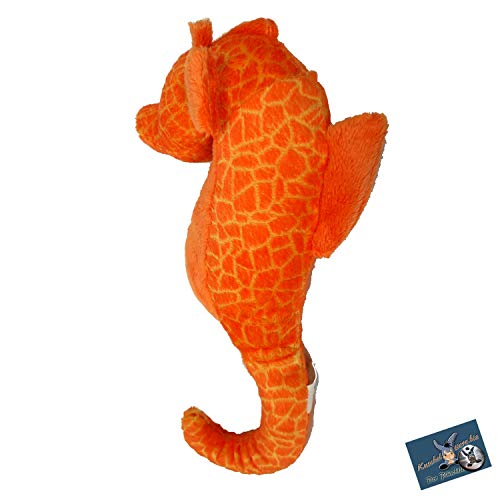 Peluche de caballito de mar, color naranja, 24 cm