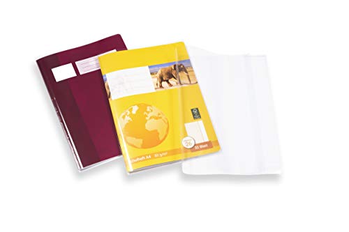 perfect line 15 fundas para cuadernos DIN-A4 EXTRA FUERTES, claras y transparentes, forros para cuadernos flexibles y fáciles de limpiar, protectores de libros con encuadernado, funda protectora