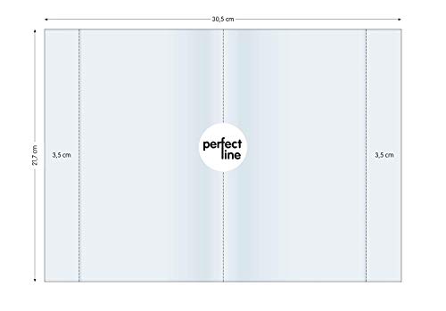 perfect line 25 Cubiertas transparentes para cuadernos DIN-A5 (espesor del material 0,09 mm), flexible y lavable, cubierta para cuadernos con encuadernación, funda protectora plastico forro de escuela