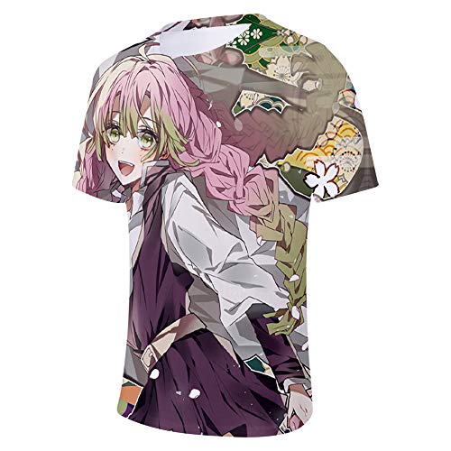 Piccodos Anime 3D Camiseta de manga corta Kimetsu no Yaiba Kanroji - Blusa para cosplay, versión 32, multicolor, talla L (pecho 106 cm)