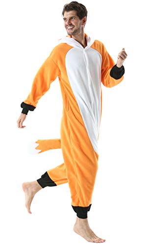 Pijama Animal Entero Unisex para Adultos con Capucha Cosplay Pyjamas Ropa de Dormir Kigurumi Traje de Disfraz para Festival de Carnaval Halloween Navidad Ardilla Voladora