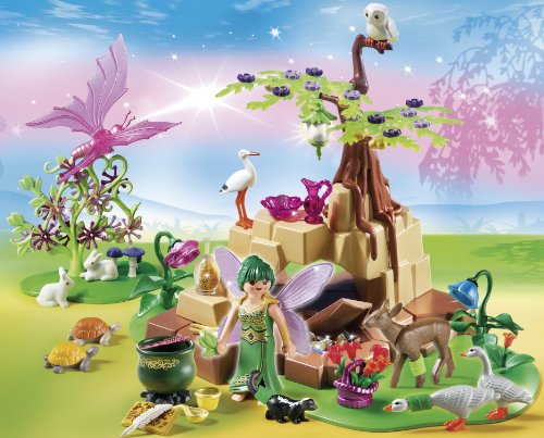 PLAYMOBIL Hadas - Hada de la Salud Elixia con Animal del Bosque, Juguete Educativo, Multicolor, 30 x 10 x 25 cm, (5447)