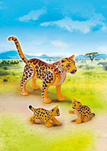 Playmobil Vida Salvaje- Leopardo con Crías Animales, Multicolor, 6 x 18 x 12,2 cm (Playmobil 6940)