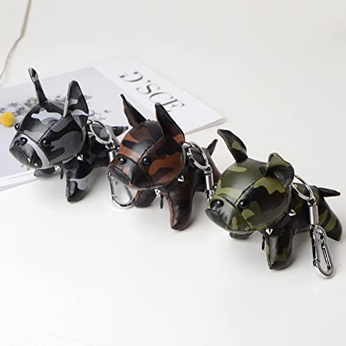 Pu Cuero Llavero de Coche,MoreChioce Llavero Colgante Perro Mini Llavero de Dibujos Animados Mochilas Bolso Decoración para Teléfono Bolso Cinturón Mochila Regalos de Cumpleaños,Amarillo
