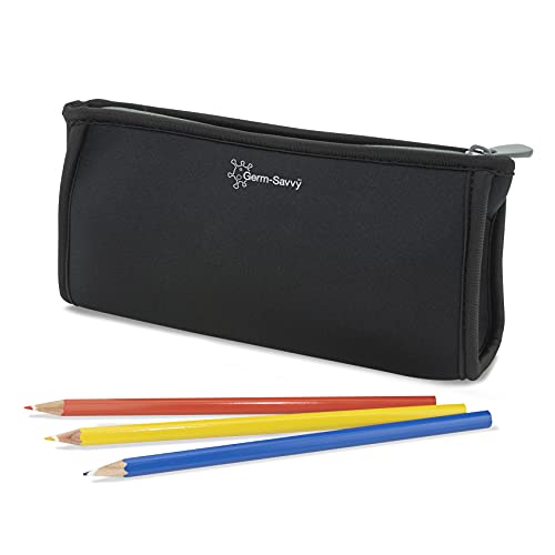 Rapesco 1668 Germ-Savvy Antibacteriano Estuche Escolar/Cartuchera - Negra