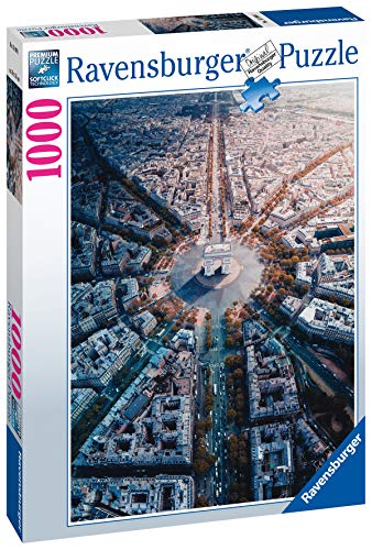 Ravensburger Puzzle, Puzzles 1000 Piezas, Paris Desde Arriba, Puzzle Paris, Puzzles para Adultos, Puzzle Ravensburger