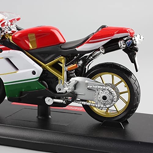 Relación de motocicletas Juguete Compatible with DU-CATI 1098S 1/18 Scale MI-NI Sport Bike Street Moto Diecast Racing Motocicleta Modelo de automóvil Miniaturas de Superbike Compatible with niños Mode