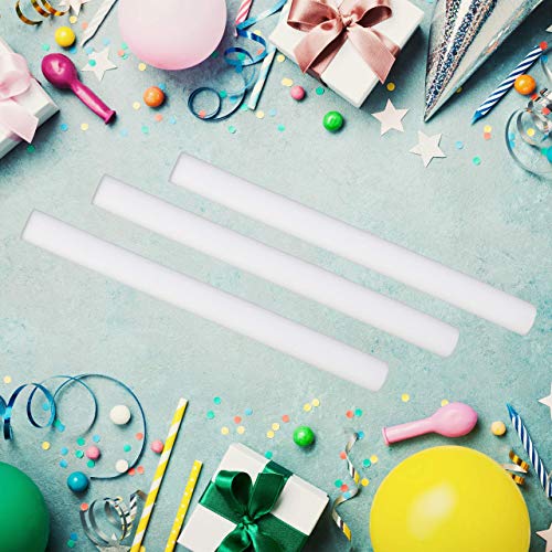relaxdays Set de 12 Palos Led, Barra Luz Varita Luminosa, 3 Modos, A Pilas, Gomaespuma, 1 Ud, 47,5 x 4 cm, Blanco, color, 12er pack (10024361) , color/modelo surtido