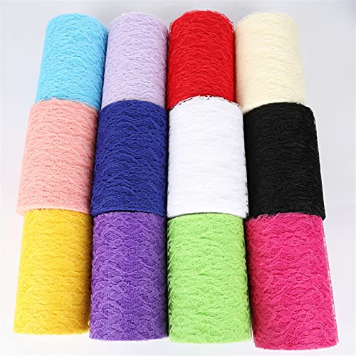RUIXINLI 22 Meter Light Pink Tull TÁJO DE CORDÓN Tela de Correos 15 cm Red de Encaje Neta for Tutu Falda Silla Tabla Corredor (Color : Negro, Size : 1pc)