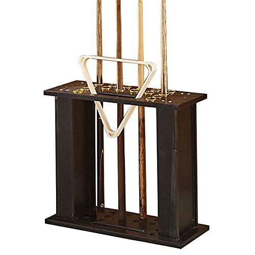 Rvlaugoaa Estante para Tacos De Billar De Pie, 16 Agujeros Estante para Tacos De Piscina De Gran Capacidad Puede Contener 16 Tacos 1 Rack Triangular Soporte para Palo De Billar 60 X 24 X 60cm