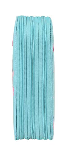 Safta Estuche Escolar con 36 Útiles Incluidos My Space, 125x55x195 mm, Azul Celeste