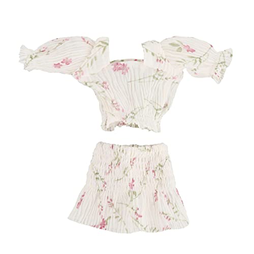 Sharplace 1/6 de Cadera Suelta Personalizada de Moda para El Cuerpo Femenino Puff Top Ajustado Vestido Hecho a Mano Traje de Vestir para Muñecas de Acción - Beige