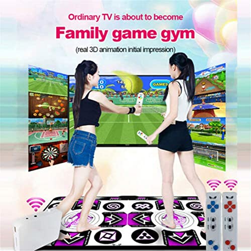 SHDT Alfombra De Baile Doble/Individual,Elasticidad Y Sensibilidad,Almohadillas Baile De Inalámbricas Antideslizantes con Juegos Y Música,Niveles,Conecta Y Reproduce,Sentido Juego para PC TV