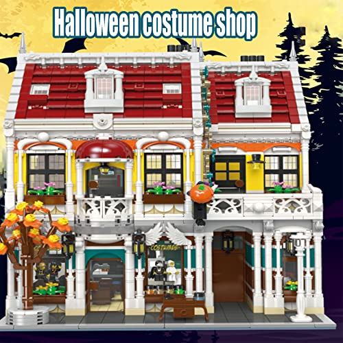 SKAJOWID Bloques De Construcción Street View Bloques De Construcción Holiday Street View Tienda De Ropa De Halloween Juguetes De Bloques De Construcción para Niños Juego Entre Padres E Hijos