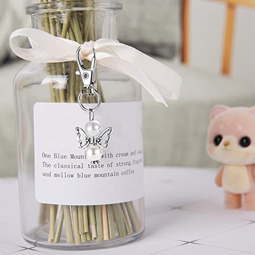 Soekodu Llaveros de ángel de la Guarda 25 Colgantes de ángel, 25 sacacorchos para Llaves, 25 Etiquetas, 25 cordeles, Regalos para Invitados, comunión para Bautizo, Boda, Fiesta de Navidad