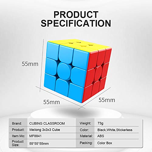 SOKOYO Moyu Meilong M magnético 2x2 3x3 Cubo mágico 4x4 5x5 Stickerless Speed Cube Magnet Puzzle Cube 2x2x2 3x3x3 4x4x4 5x5x5 (Meilong 3x3 M)