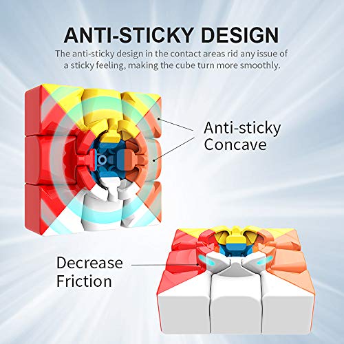SOKOYO Moyu Meilong M magnético 2x2 3x3 Cubo mágico 4x4 5x5 Stickerless Speed Cube Magnet Puzzle Cube 2x2x2 3x3x3 4x4x4 5x5x5 (Meilong 3x3 M)