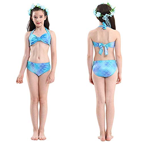 SPEEDEVE Traje de Baño Bikini Sirena para Niña,DH46-120