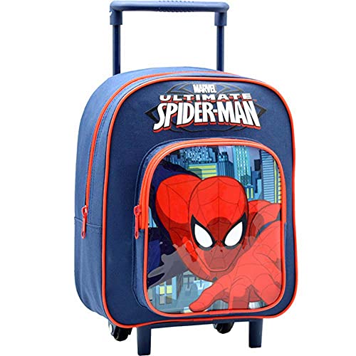 Spiderman AR637 - Mochila Carro Capacidad 28 x 12 x 22 cm Mochila Infantil 34 cm, Multicolor