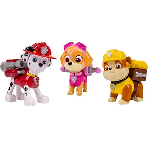 Spin Master Paw Patrol Action Pup 3pk Online Exclusive 1 (Marshall, Rubble, Skye) - Kits de Figuras de Juguete para niños (Rubble, Skye), 3 año(s),, Niño/niña, Animales, Patrulla Canina, China