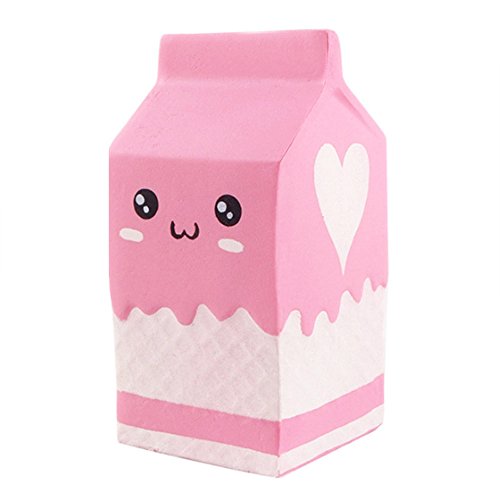 Squishy caja de leche de juguete para aliviar el estrés de aumento lento, súper suave, juguete para apretar, colección Jumbo de Kawaii, juguetes lindos para amigos, para niños, niñas, niños y adultos