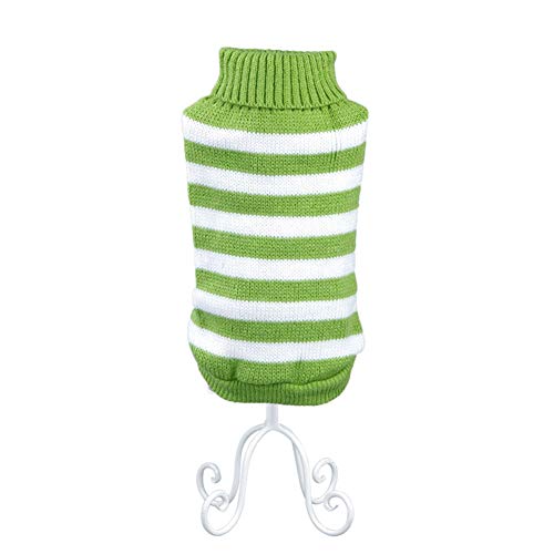 Suéter para Gatos y Mascotas,Ropa a Rayas para Mascotas Ropa a Rayas para Mascotas Ropa para Mascotas Ropa para Perros y Gatos Ropa a Rayas para Mascotas Ropa de Invierno para Mascotas(Verde XS)