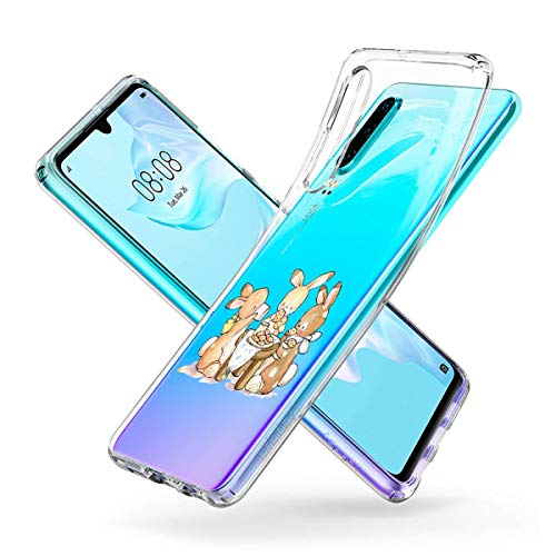 Suhctup Funda Compatible con Huawei Nova 3E,Transparente Carcasa con Dibujos Animados TPU Silicona Protectora de Golpes Anti Choques Slim Case Cover Bumper para Huawei Nova 3E(11)